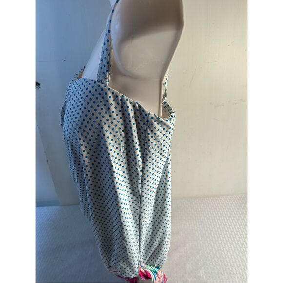 Coco reef halter swim top 34dd bra slimming dots flowers rn#85736 - Picture 7 of 11